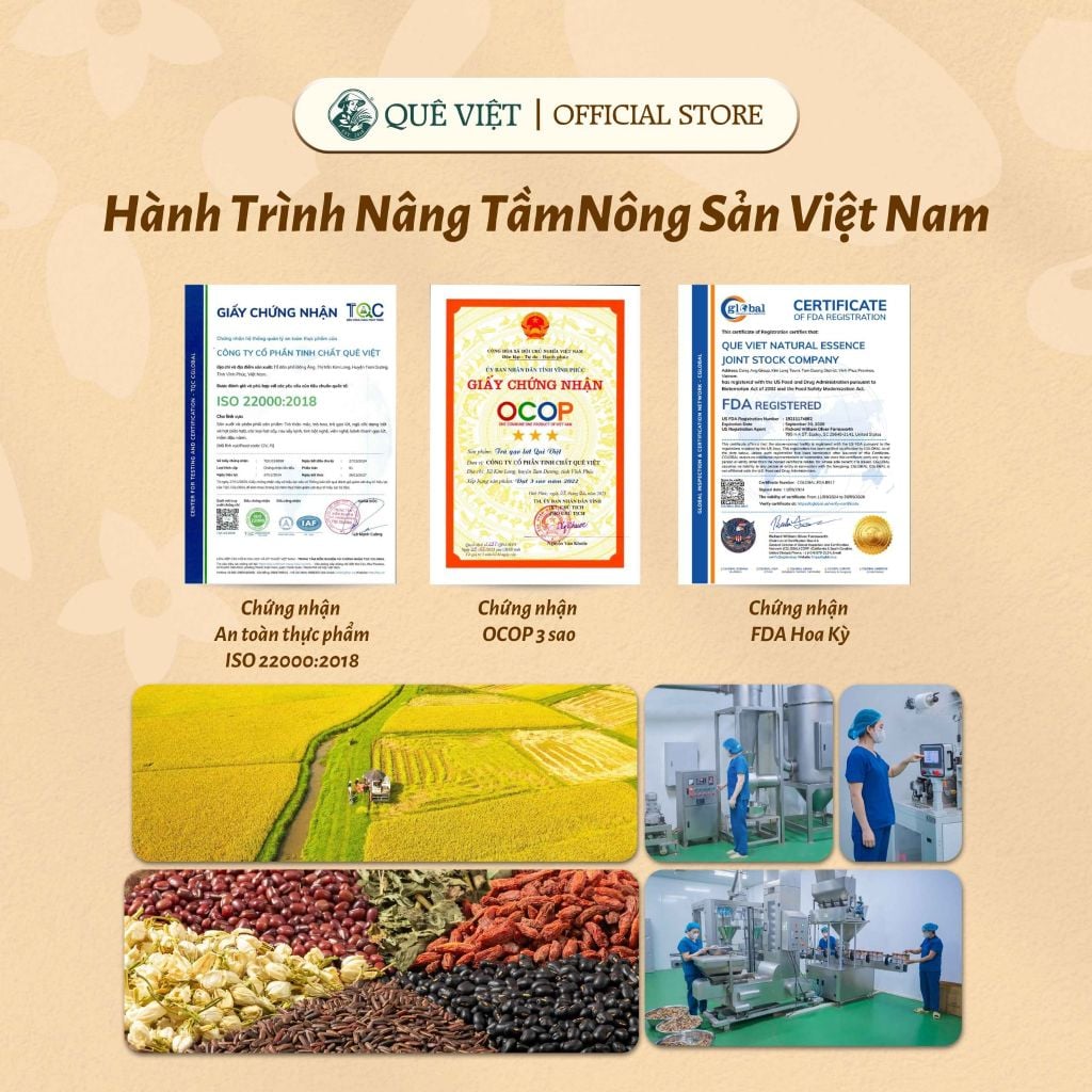 Combo 2 hộp Trà gạo lứt Quê Việt - Hộp 150G, 450G, 600G
