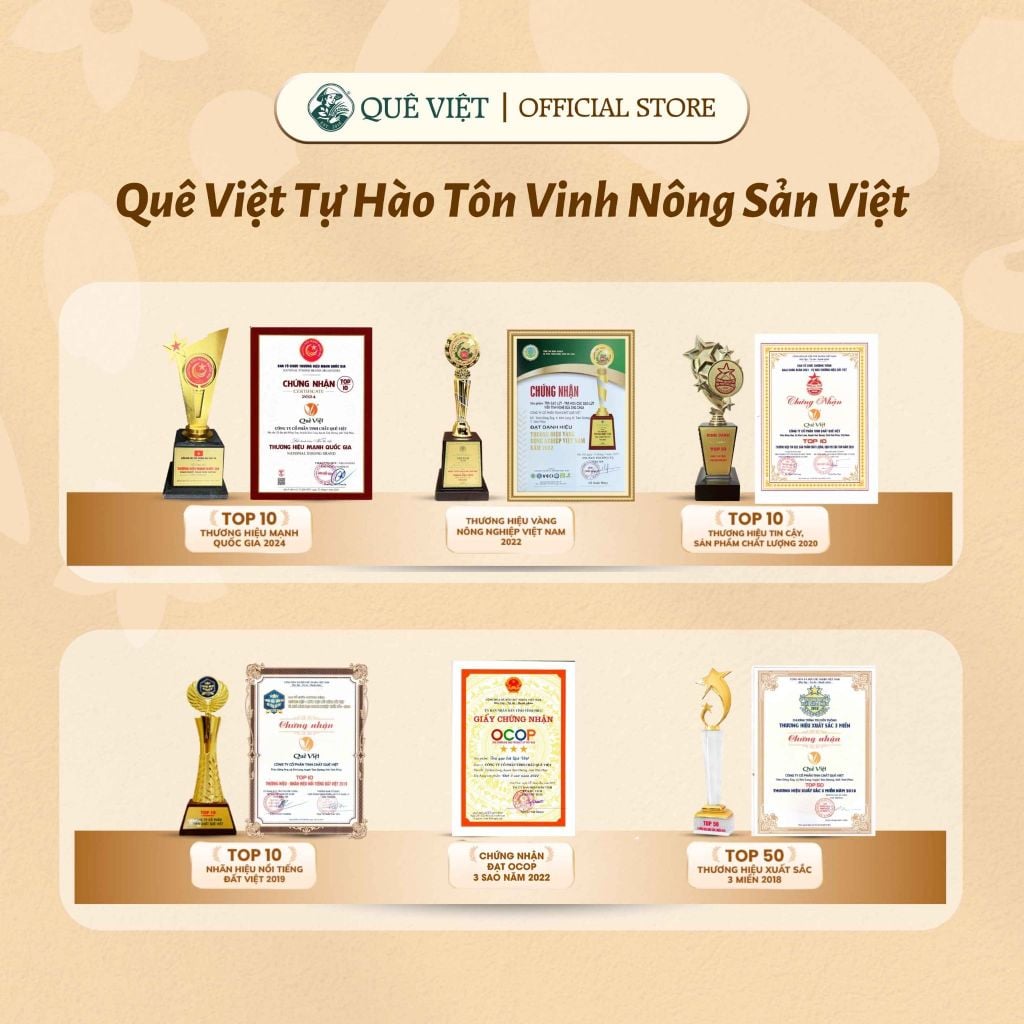 Combo 5 hộp Trà gạo lứt Quê Việt + Quà tặng - Hộp 600G, 450G