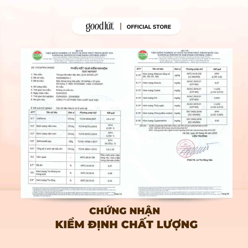 Trà gạo lứt mầm Good Lứt - Thanh nhiệt, đẹp da, tăng cường miễn dịch an toàn, tự nhiên, tốt cho sức khoẻ - Hộp 150G, 450G