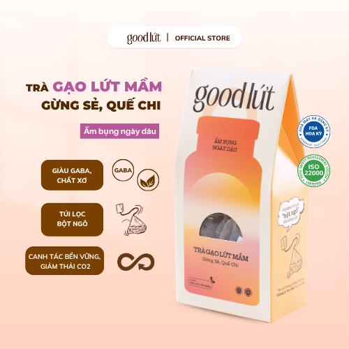 Trà gạo lứt mầm Good Lứt - Thanh nhiệt, đẹp da, tăng cường miễn dịch an toàn, tự nhiên, tốt cho sức khoẻ - Hộp 150G, 450G