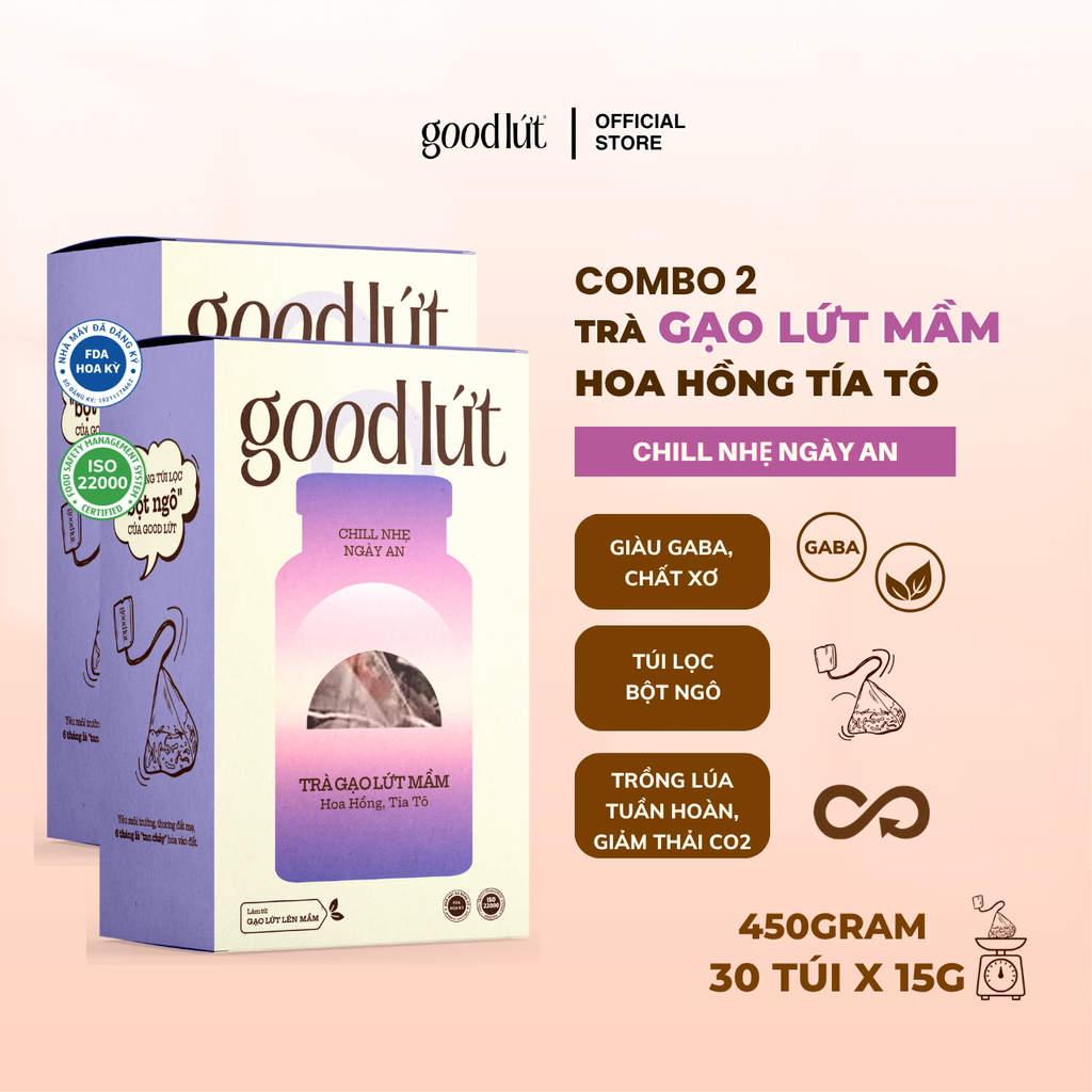 Trà gạo lứt mầm Good Lứt - Hộp 150G, 450G