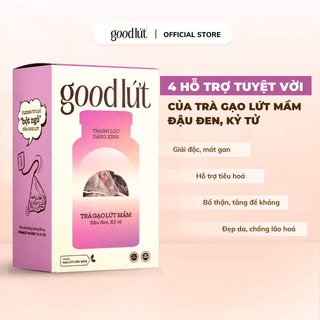 Trà gạo lứt mầm Good Lứt - Hộp 150G, 450G