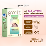 Trà gạo lứt mầm đông trùng táo đỏ Good Lứt Cải thiện giấc ngủ, dưỡng da lành tính - Hộp 450G