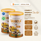 Combo 2 hộp Granola ngũ cốc siêu hạt Quê Việt - Hộp 500G