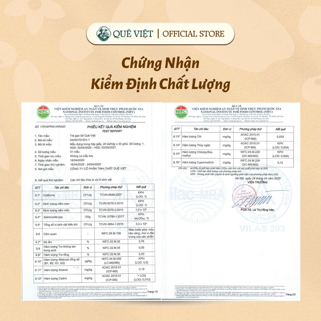 Trà gạo lứt Quê Việt