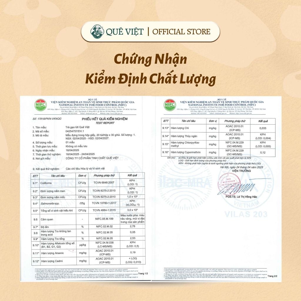 Combo 2 hộp Trà gạo lứt Quê Việt - Hộp 150G, 450G, 600G