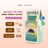 Trà gạo lứt mầm đông trùng táo đỏ Good Lứt - Cải thiện giấc ngủ, dưỡng sáng làn da lành tính, an toàn cho sức khoẻ - Hộp 150G