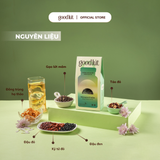 Trà gạo lứt mầm đông trùng táo đỏ Good Lứt - Cải thiện giấc ngủ, dưỡng sáng làn da lành tính, an toàn cho sức khoẻ - Hộp 150G