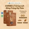 Combo 2 hộp Trà gạo lứt Đông trùng hạ thảo Quê Việt hỗ trợ bồi bổ khí huyết, thanh lọc cơ thể mát gan - Hộp 150G, 450G, 600G + Tặng 3 hộp trà gạo lứt đông trùng 150g