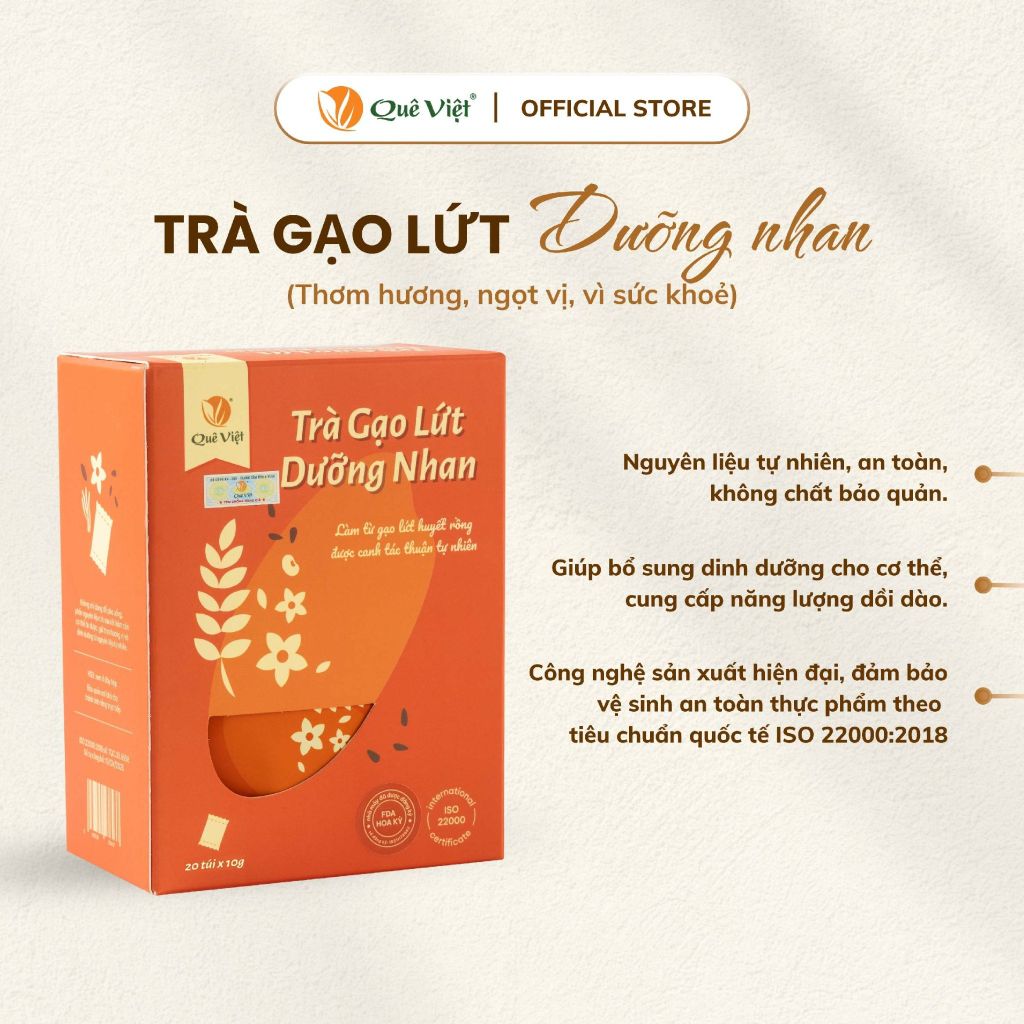 Trà dưỡng nhan đông trùng hạ thảo Quê Việt - Hộp 100G, 200G