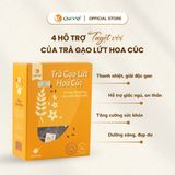 Combo 3 hộp Trà gạo lứt hoa cúc Quê Việt TẶNG 1 trà Good Lứt 150G - Hộp 600G, 450G