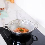  Chảo Inox Nguyên khối 5 lớp Sora 28cm (chảo xào) 