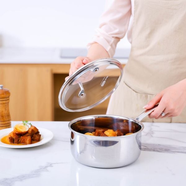  Quánh Inox Nguyên khối 5 lớp Sora 18cm 