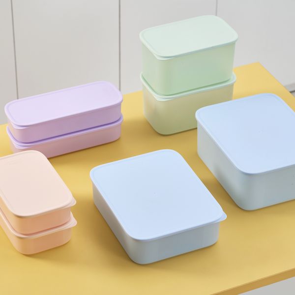  Bộ 5 hộp thực phẩm trữ đông Hokkaido Glow (1XL+2XS+2S) - Xanh da trời (XL), Hồng nhạt (S), Tím Kita Neat (XS) 