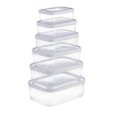  Bộ 6 hộp thực phẩm chữ nhật Hokkaido 500-750-1000-1500-2000-2500ml 