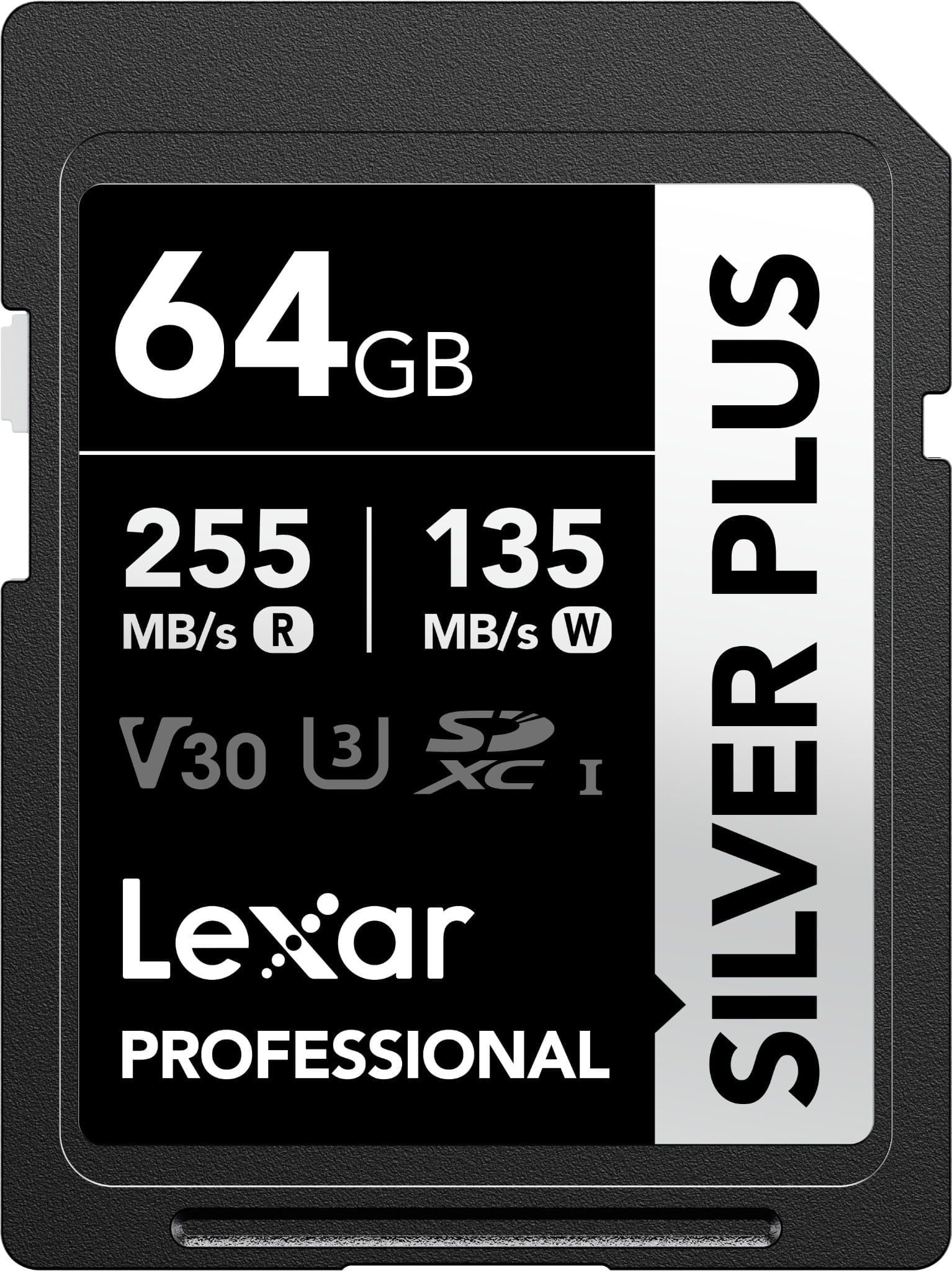 Thẻ nhớ Lexar Professional Silver Plus SDXC UHS-I V30 64GB