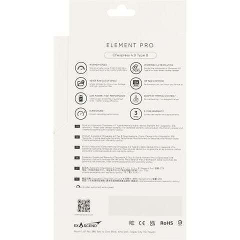  Thẻ nhớ Exascend Element Pro CFexpress 4.0 Type B 