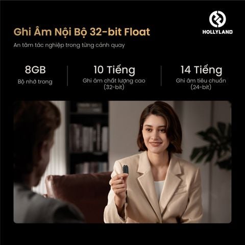 Bộ Micro không dây Hollyland Lark MAX 2 Combo (Camera RX, USB-C RX) màu Space Gray