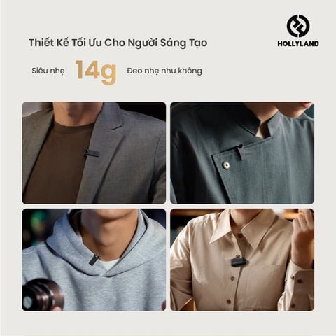 Bộ Micro không dây Hollyland Lark MAX 2 Solo (Camera RX) màu Space Gray