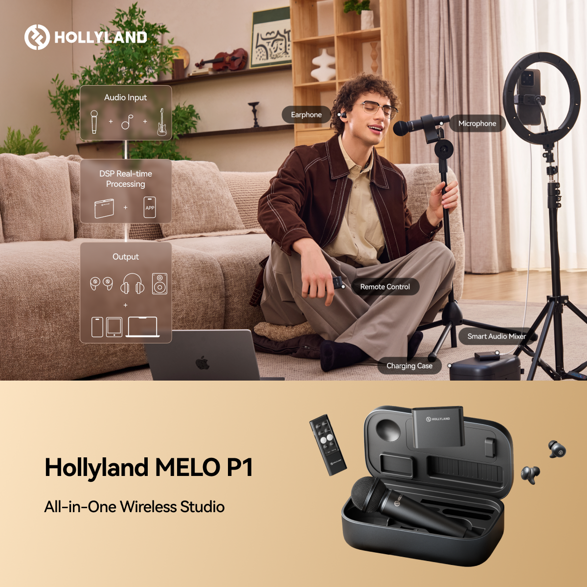 Hệ thống micro cầm tay không dây Hollyland MELO P1