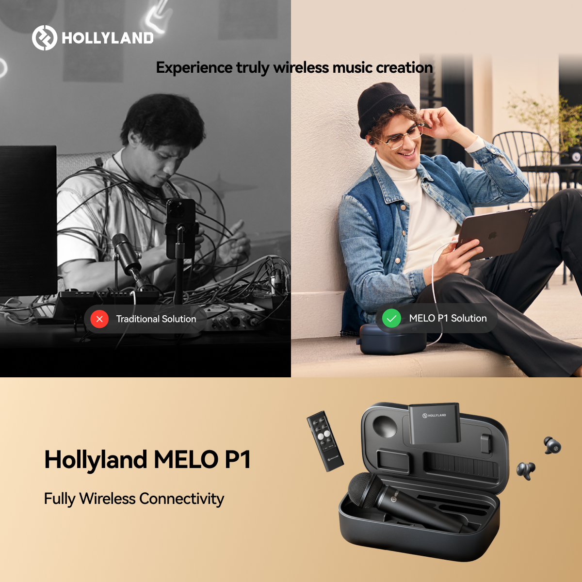 Hệ thống micro cầm tay không dây Hollyland MELO P1