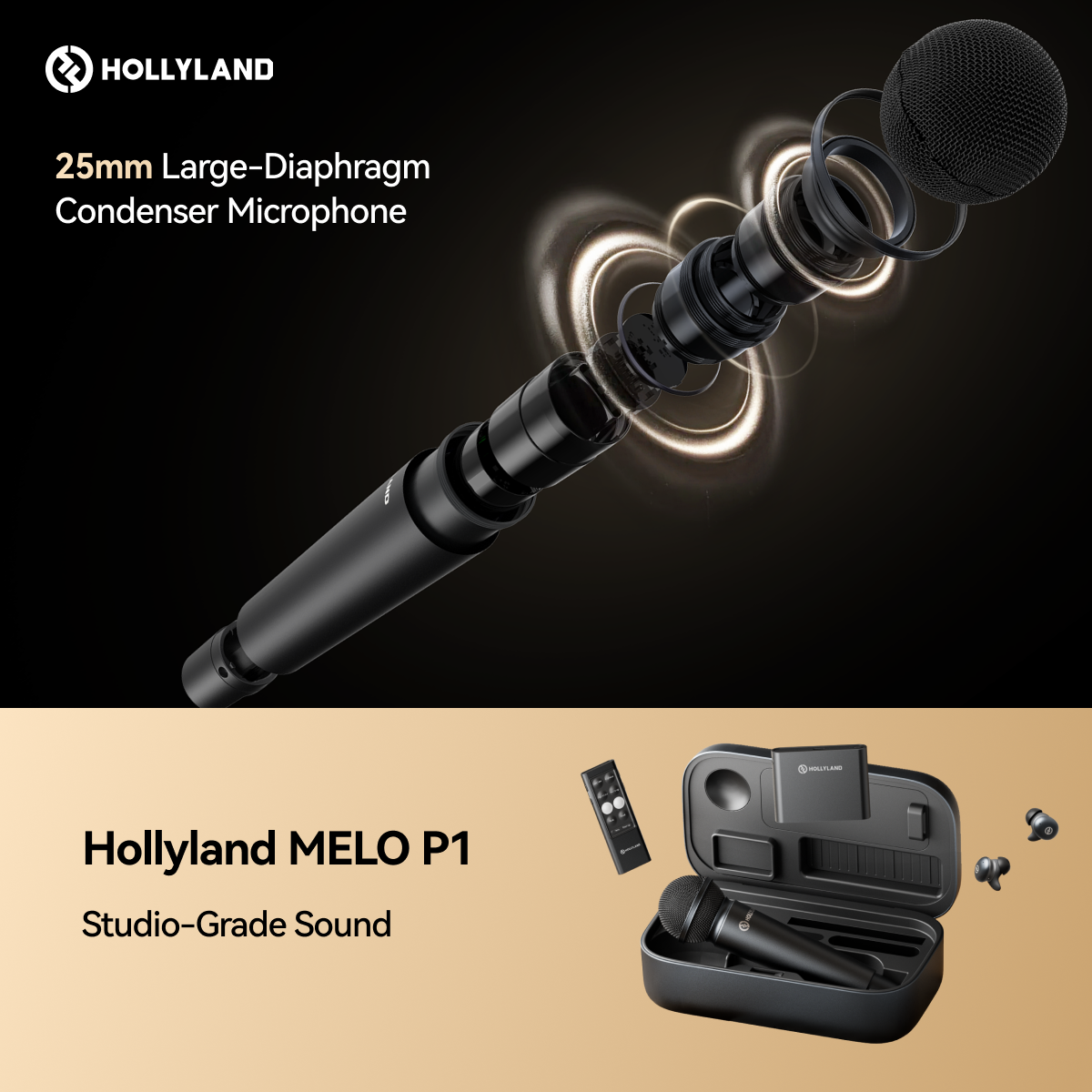Hệ thống micro cầm tay không dây Hollyland MELO P1