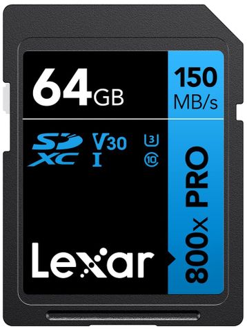  Thẻ nhớ Lexar 64GB High-Performance 800x PRO UHS-I SDHC card V30 