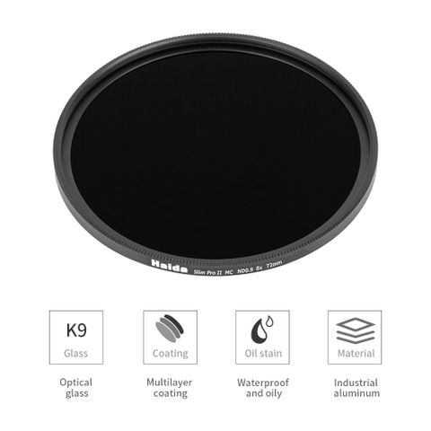  Kính lọc Haida Slim PROII Multi-coating ND 0.9 (8x) Filter 67mm 