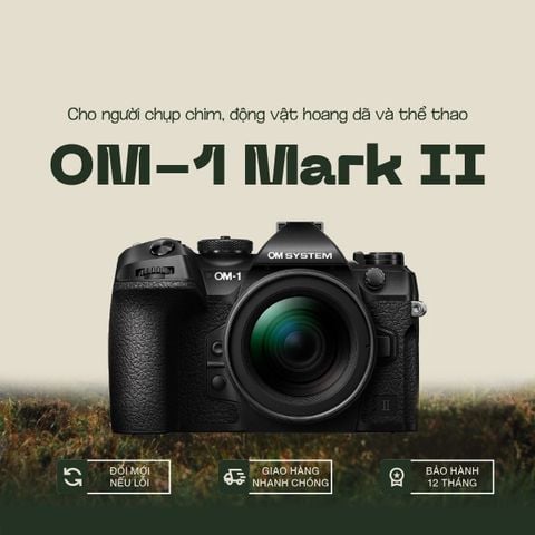 Bộ máy ảnh OM SYSTEM OM-1 Mark II kèm ống kính M.Zuiko Digital ED 12-40mm F2.8 PRO II