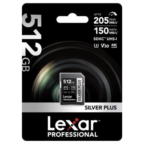  Thẻ nhớ Lexar 512GB Professional SILVER PLUS UHS-I SDXC Card V30 