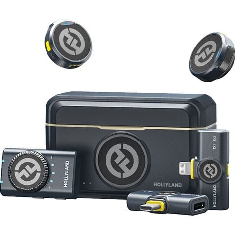  Bộ Micro không dây Hollyland Lark M2 (USB-C RX) Duo Lavalier màu Shine Charcoal 