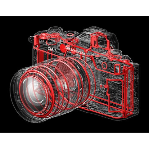  Bộ máy ảnh OM SYSTEM OM-3 kèm ống kính M.Zuiko Digital ED 12-45mm F4 PRO 