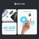Bộ Micro không dây Hollyland Lark M2 Combo Duo (Camera RX, USB-C RX, Lightning RX) màu Shine Charcoal