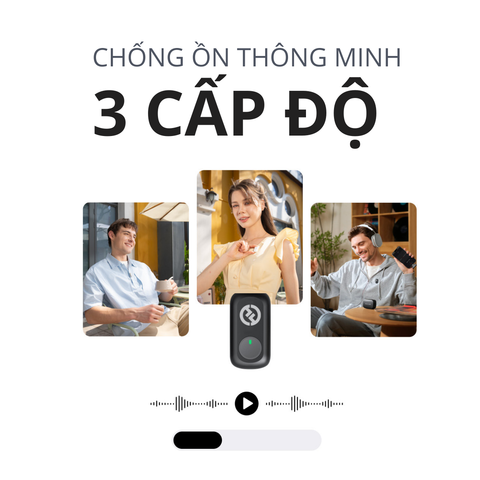 Bộ Micro không dây Hollyland Lark A1 Combo (USB-C RX, Lightning RX, hộp sạc) màu Ivory White