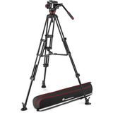  Bộ chân máy Manfrotto 504X Fluid Video Head & Aluminium Twin Tripod  Black (Mid-Level Spreader) 