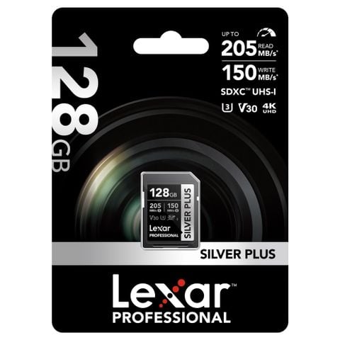  Thẻ nhớ Lexar 128GB Professional SILVER PLUS UHS-I SDXC Card V30 