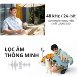 Bộ Micro không dây Hollyland Lark A1 Combo (USB-C RX, Lightning RX, hộp sạc) màu Ivory White