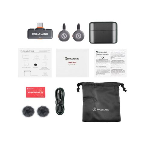  Bộ Micro không dây Hollyland LARK M2S (USB-C Plug) Space Gray 