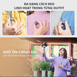 Bộ Micro không dây Hollyland Lark M2 Combo Duo (Camera RX, USB-C RX, Lightning RX) màu Shine Charcoal