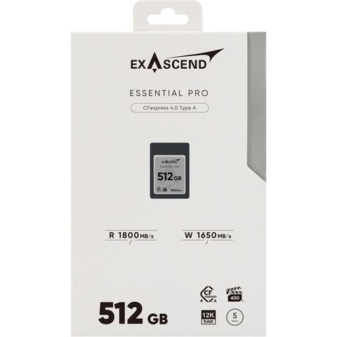  Thẻ nhớ CFexpress (Type A) - Essential Pro - 512GB hiệu Exascend, model: EXPC4EA512GB 