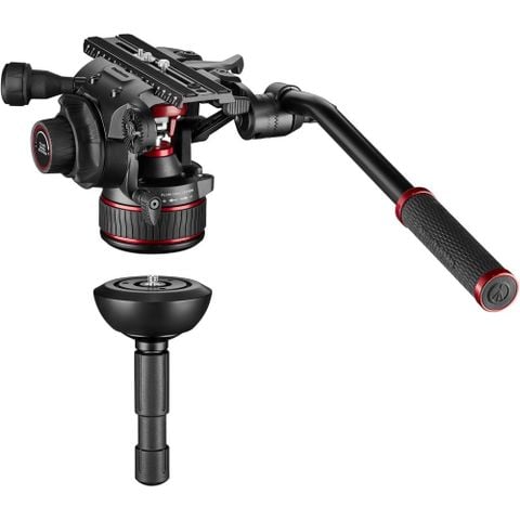 Bộ chân máy Manfrotto 612 Nitrotech Fluid Video Head and Aluminum Twin Leg Tripod with Middle Spreader