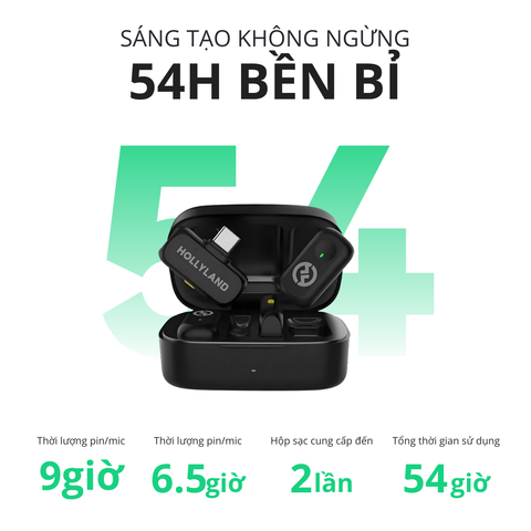 Bộ Micro không dây Hollyland Lark A1 Combo (USB-C RX, Lightning RX, hộp sạc) màu Ivory White