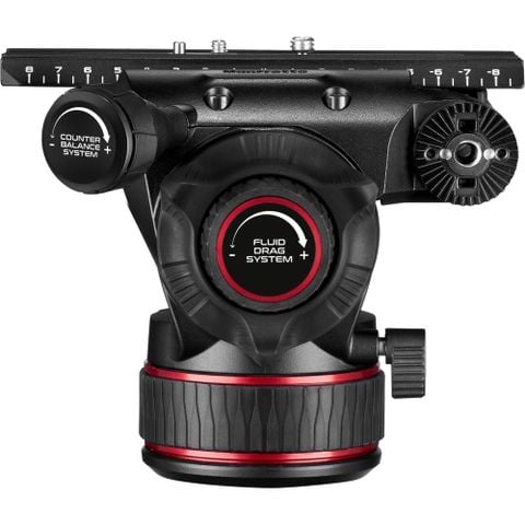 Bộ chân máy Manfrotto 612 Nitrotech Fluid Video Head and Aluminum Twin Leg Tripod with Middle Spreader