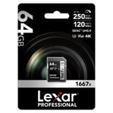 Thẻ nhớ Lexar Professional 1667x SDXC UHS-II V60 64GB