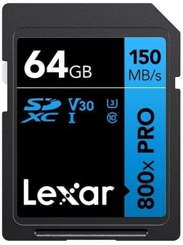  Thẻ nhớ Lexar Professional 800x Pro SDXC UHS-I V30 64GB 