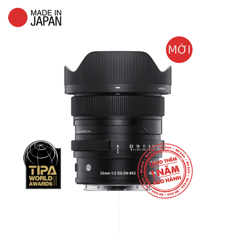  Ống kính Sigma 20mm F2 DG DN Contemporary ngàm L Black 