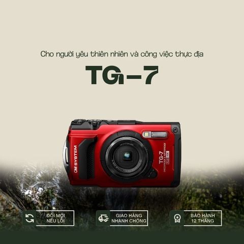 Máy ảnh OM SYSTEM Tough TG-7 (Red)