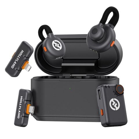 Bộ Micro không dây Hollyland LARK M2S Duo (USB-C RX) màu Space Gray 