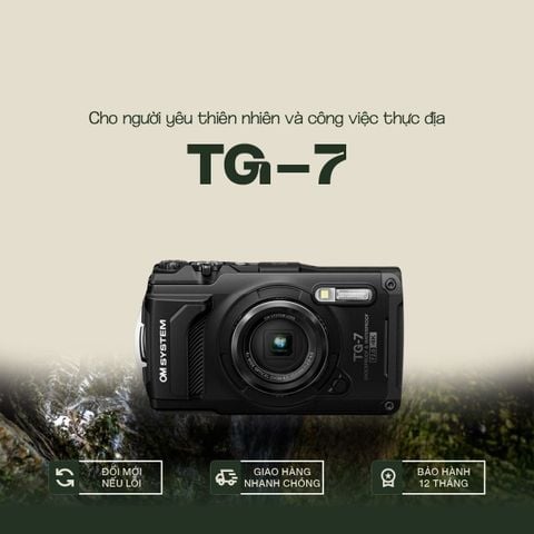 Máy ảnh OM SYSTEM Tough TG-7 (Black)