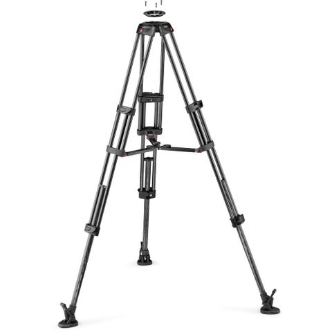  Bộ chân máy Manfrotto Nitrotech 608 Fluid Video Head and Carbon Fiber Twin Leg Tripod with Middle Spreader 